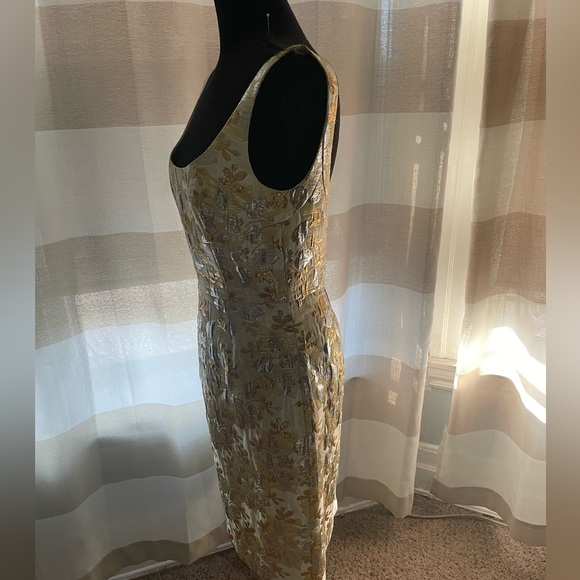 J Crew Collection Gold and Silver Metallic cocktail dress - Picture 2 of 13